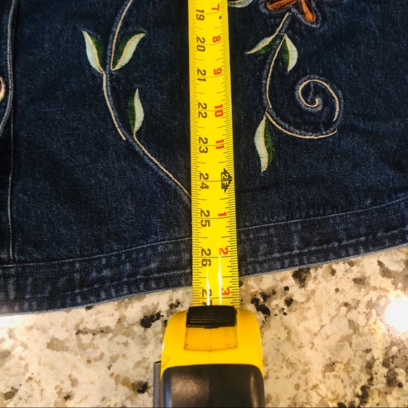 Keren Hart Embroidered floral Jean Jacket XXL - Picture 6 of 8